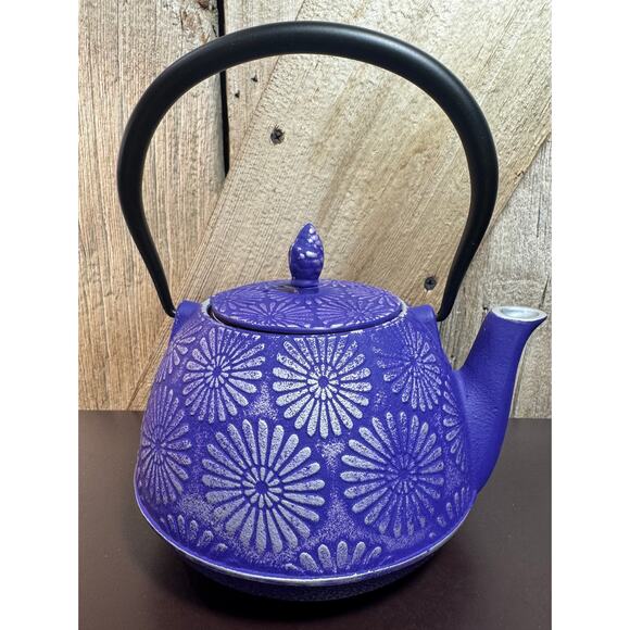 Spigo Nagano Cast Iron Enamel Teapot W/Removable Stainless-Steel Infuser - Picture 1 of 12